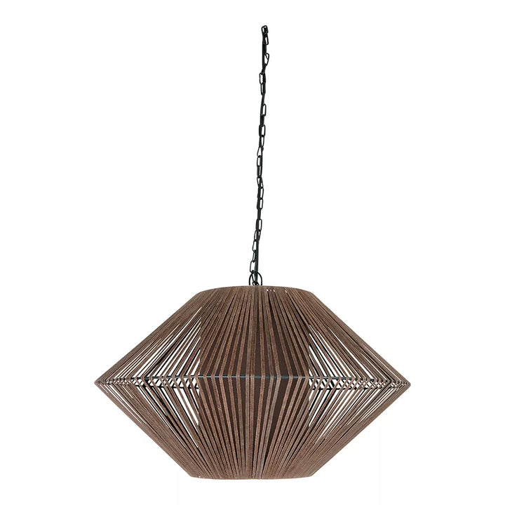 Apolline Suede Pendant Light - Chocolate