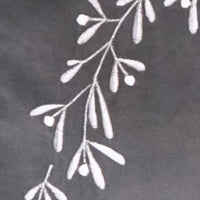 Ivyline Slate Velvet Mistletoe Tree Skirt - 80cm