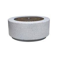 Ivyline Solis Large Water Feature with Light Display in Terrazzo & Brass