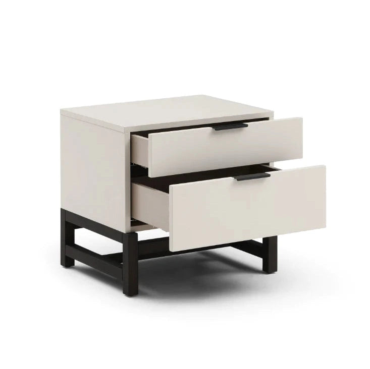 Matte black nightstand deals