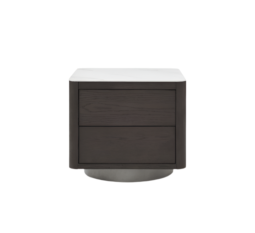 Coin Bedside Table - Smoke Oak Tommy Franks 1
