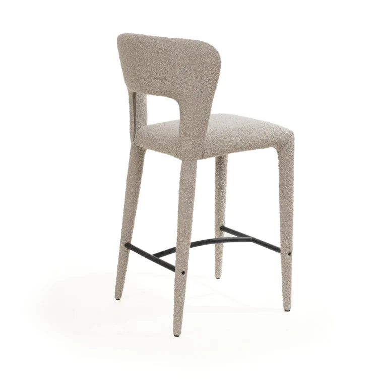  Tommy Franks-Tommy Franks Pari I Bar Stool in Chex Boucle Steam-Natural  797 