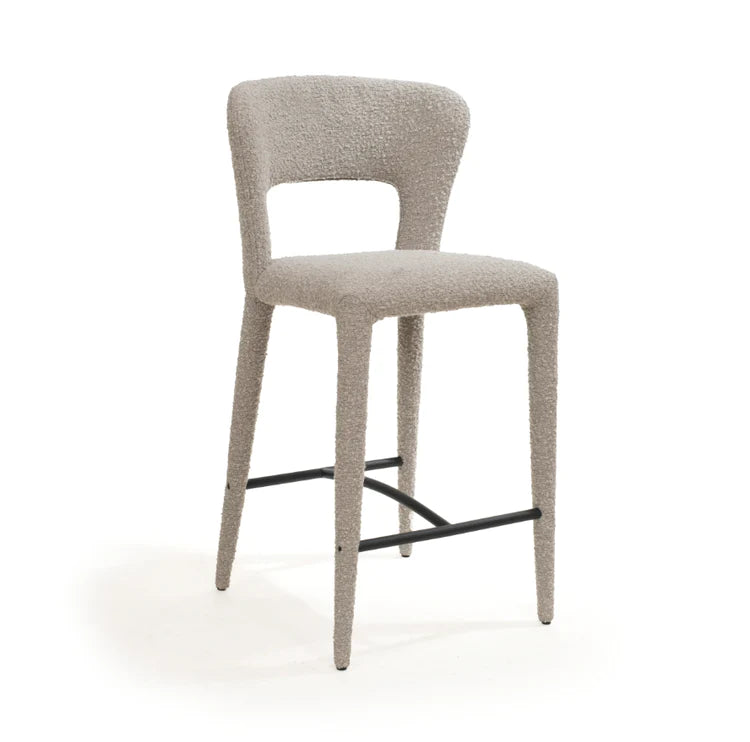  Tommy Franks-Tommy Franks Pari I Bar Stool in Chex Boucle Steam-Natural  333 