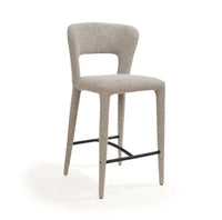 Tommy Franks Pari I Bar Stool in Chex Boucle Steam