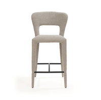 Tommy Franks Pari I Bar Stool in Chex Boucle Steam