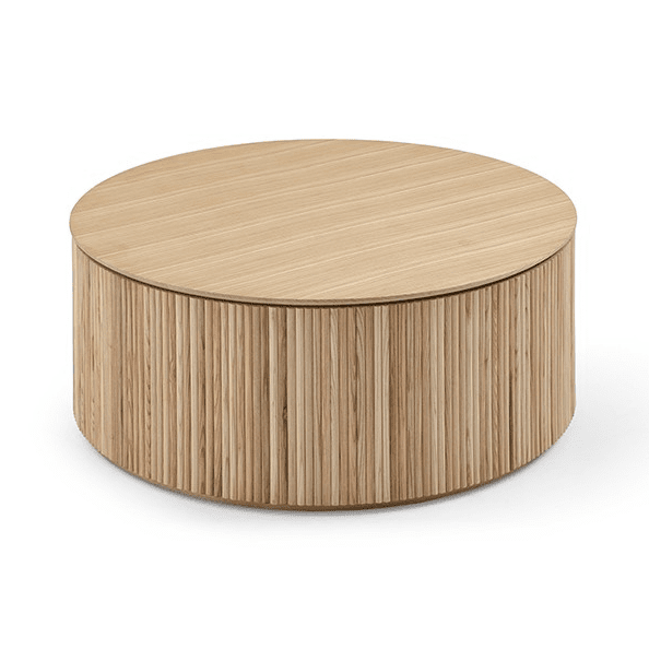 Costine Round Coffee Table - Ash Oak Tommy Franks 1