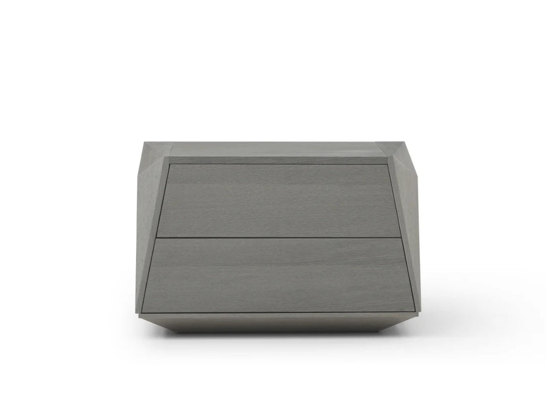 Madon Wide Bedside Table - Dark Grey Oak