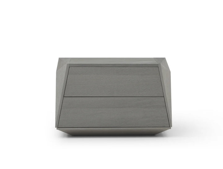 Madon Wide Bedside Table - Dark Grey Oak