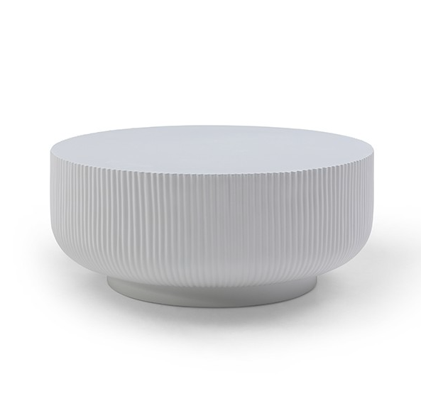 Ridge Round Coffee Table - White Tommy Franks 1