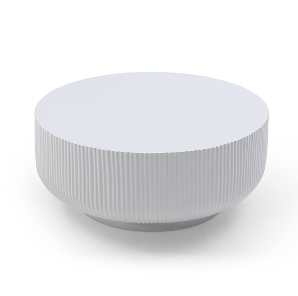 Ridge Round Coffee Table - White Tommy Franks 3