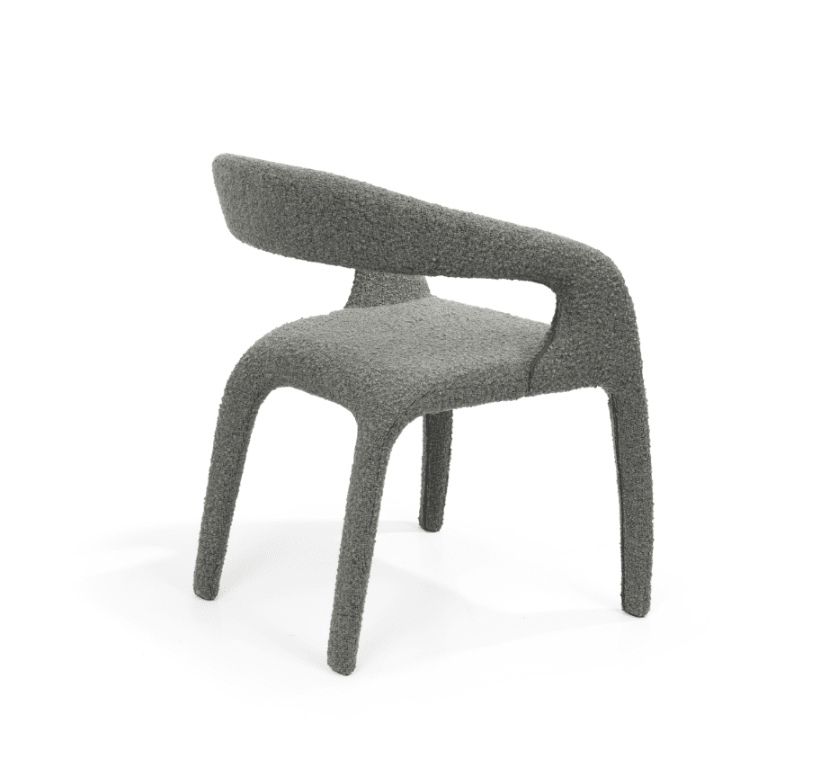Escada Dining Chair - Chex Bouclé Charcoal Tommy Franks 3