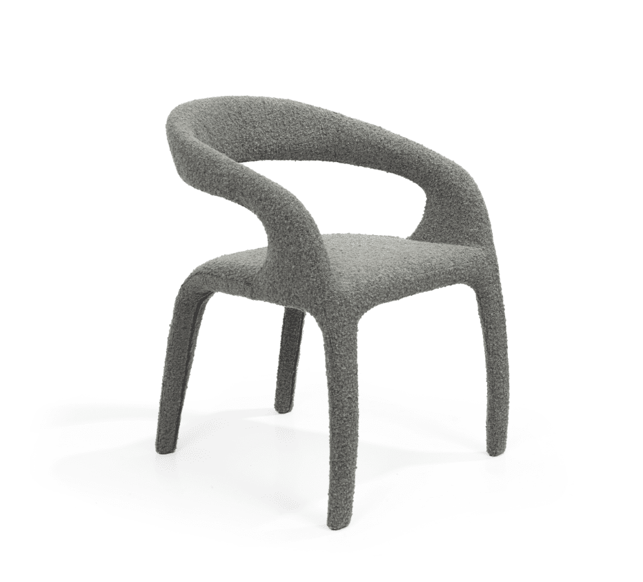 Escada Dining Chair - Chex Bouclé Charcoal Tommy Franks 2
