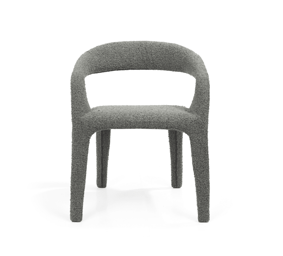 Escada Dining Chair - Chex Bouclé Charcoal Tommy Franks 1