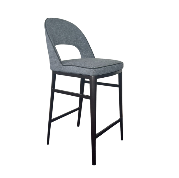Verna Bar Stool - Enzimi Dark Grey & Dark Bronze Tommy Franks 1