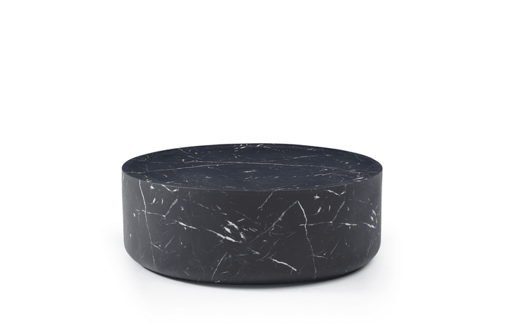 Ciladro Faux Marble Round Coffee Table - Black Tommy Franks 5