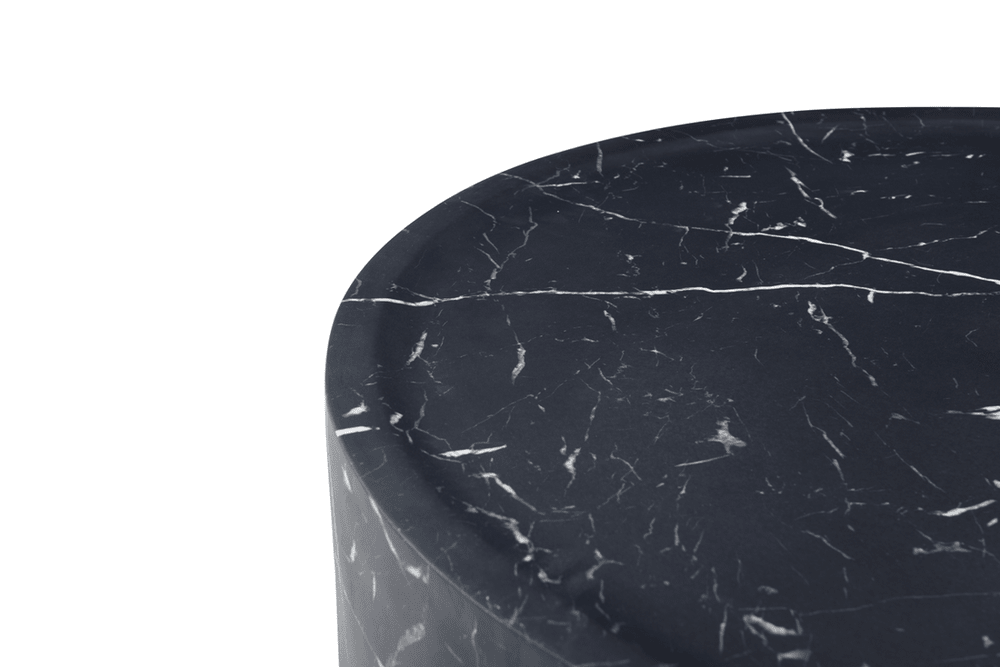 Ciladro Faux Marble Round Coffee Table - Black Tommy Franks 6