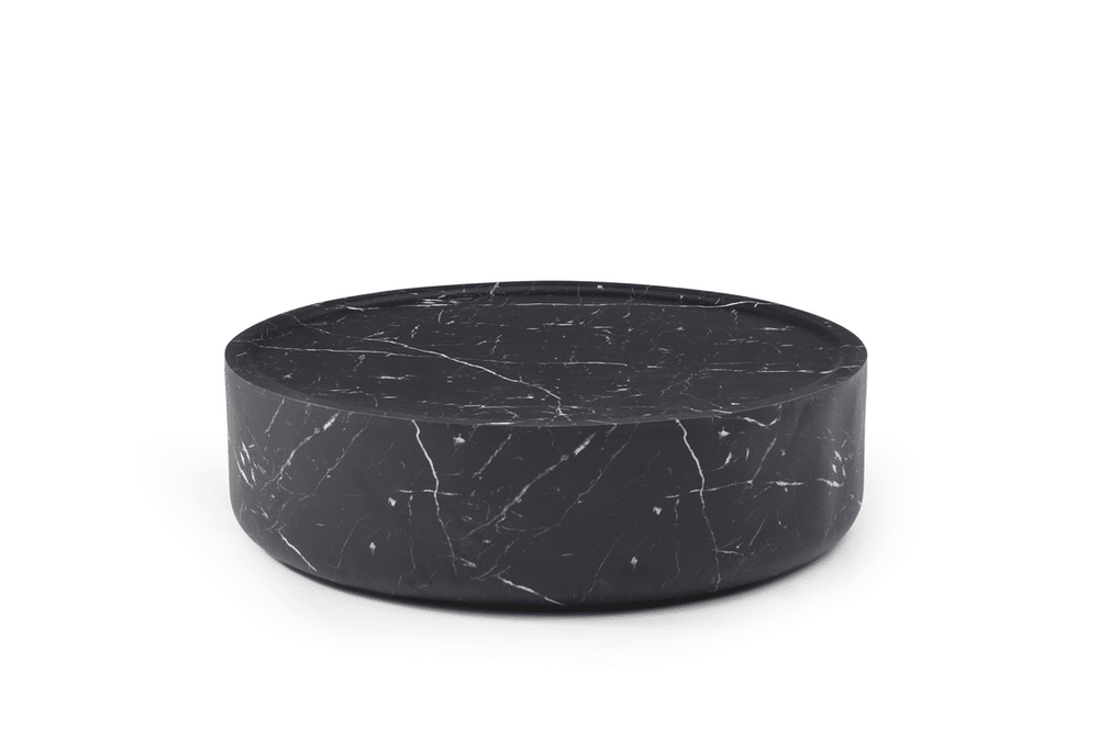 Ciladro Faux Marble Round Coffee Table - Black Tommy Franks 1