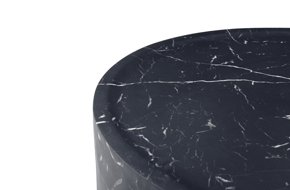 Ciladro Faux Marble Round Side Table - Black Tommy Franks 3
