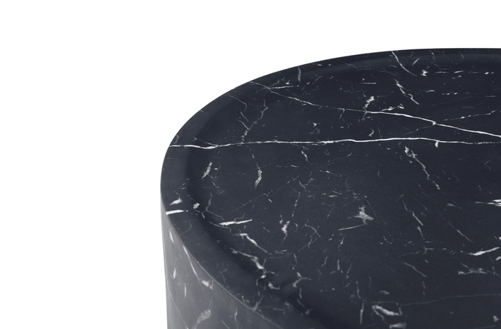 Ciladro Faux Marble Round Side Table - Black Tommy Franks 3