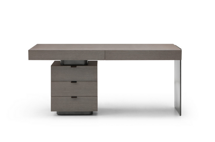 Oston Left Drawers Desk - Grey Tommy Franks 1