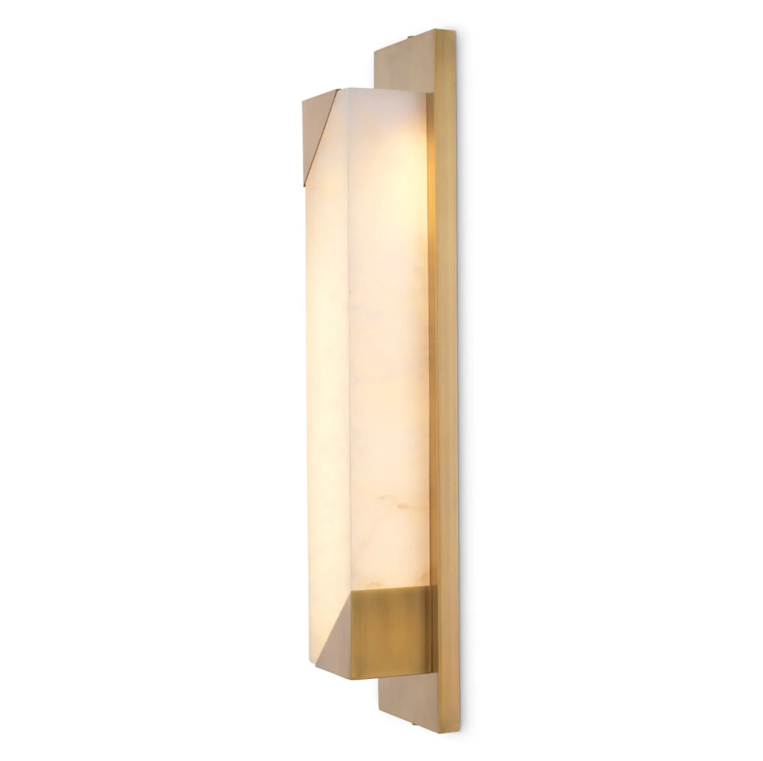 Scilla Wall Lamp - Alabaster & Antique Brass Eichholtz 1