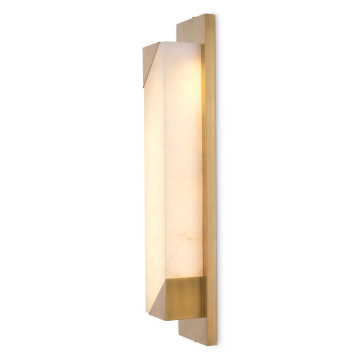 Scilla Wall Lamp - Alabaster & Antique Brass Eichholtz 1