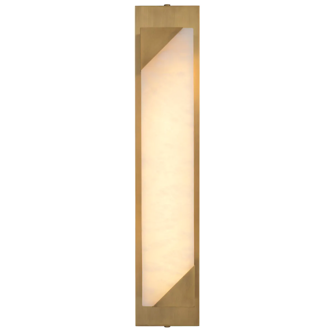 Scilla Wall Lamp - Alabaster & Antique Brass Eichholtz 2