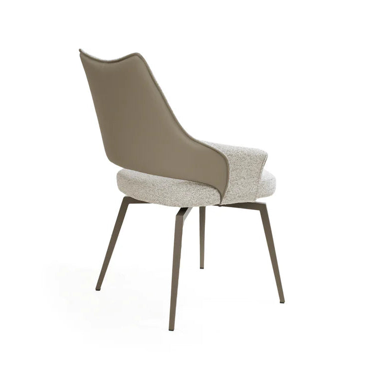 Flores Swivel Dining Chair - Grey