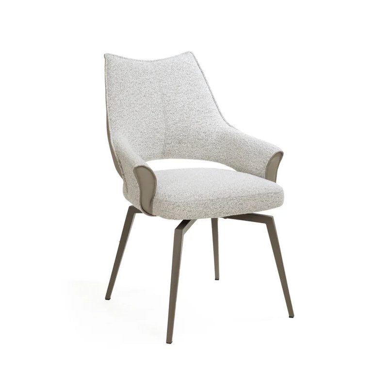 Flores Swivel Dining Chair - Grey