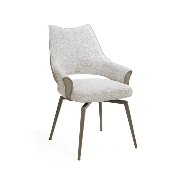 Flores Swivel Dining Chair - Grey