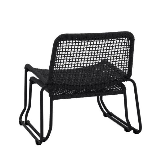 Outdoor Sosana Lounge Chair with Footstool - Black GalleryDS 5