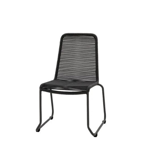 Corleno Set of 2 Outdoor Dining Chairs - Black GalleryDS 2