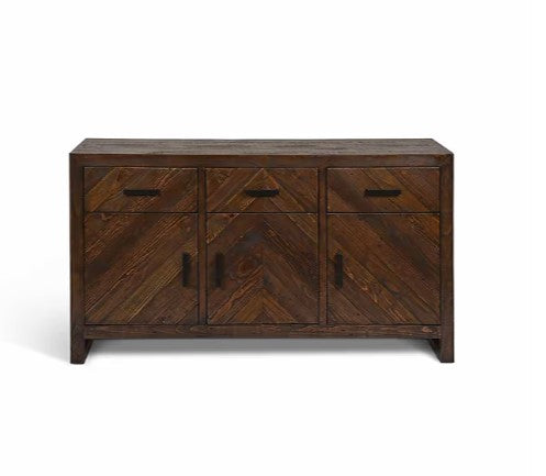 Fawley Chevron Sideboard - Antique Brown Garden Trading 1