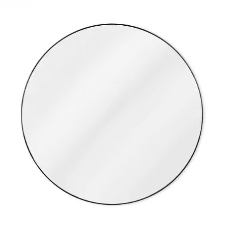 Cherington Round Wall Mirror 100cm - Black Steel Garden Trading 1