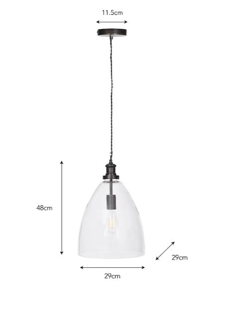 Hoxton Bullet Pendant Light - Antique - Bronze Garden Trading 3