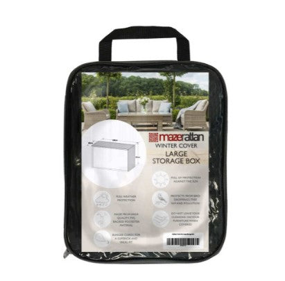 Garden Storage Box Outdoor Cover for Storage Box - Black Maze Rattan 1