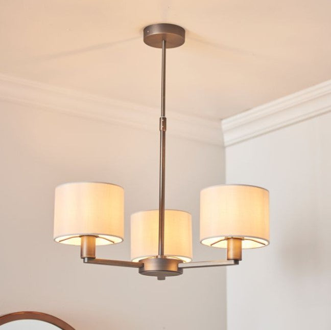 Dani Small 3 Light Pendant Light - Antique Bronze Endon 2