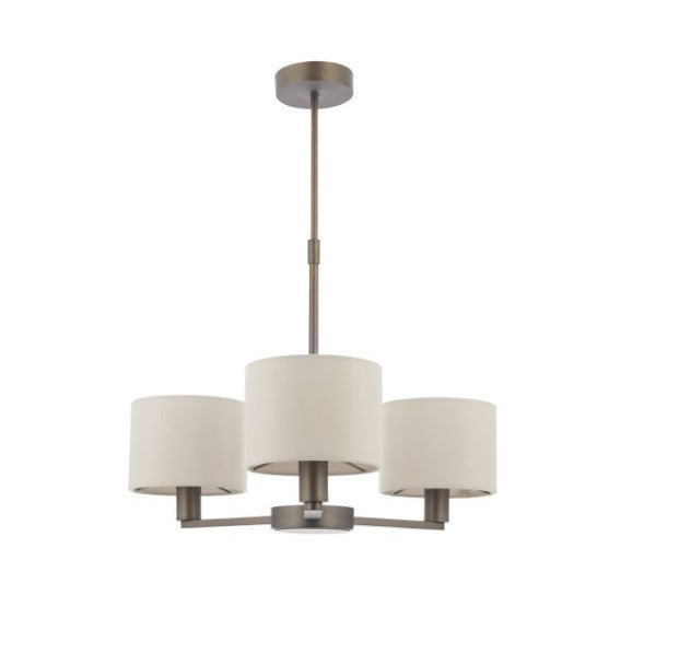 Dani Small 3 Light Pendant Light - Antique Bronze Endon 1