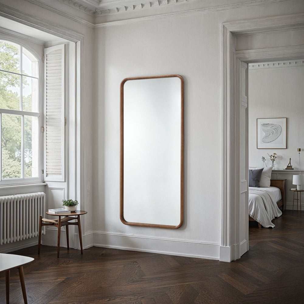 Sherwood Curved Full Length Mirror - Walnut Yearn Mirrors 2