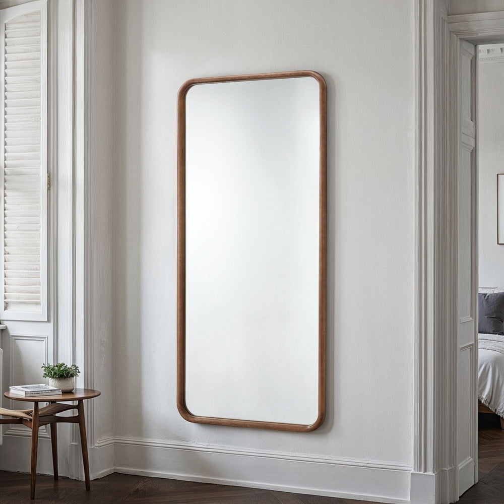 Sherwood Curved Full Length Mirror - Walnut Yearn Mirrors 3
