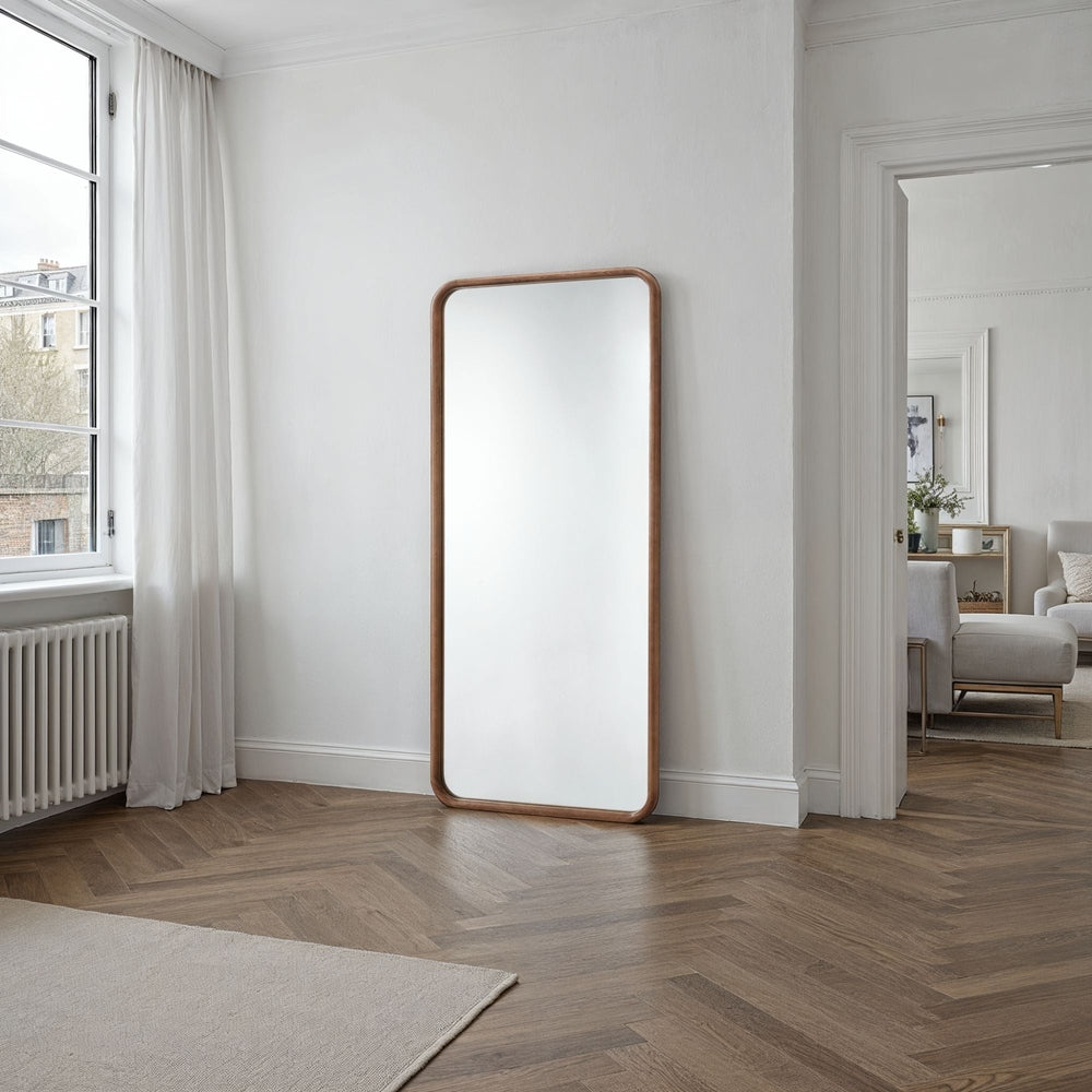 Sherwood Curved Full Length Mirror - Walnut Yearn Mirrors 6