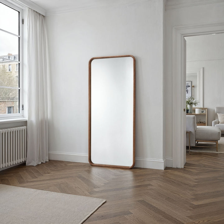 Sherwood Curved Full Length Mirror - Walnut Yearn Mirrors 6