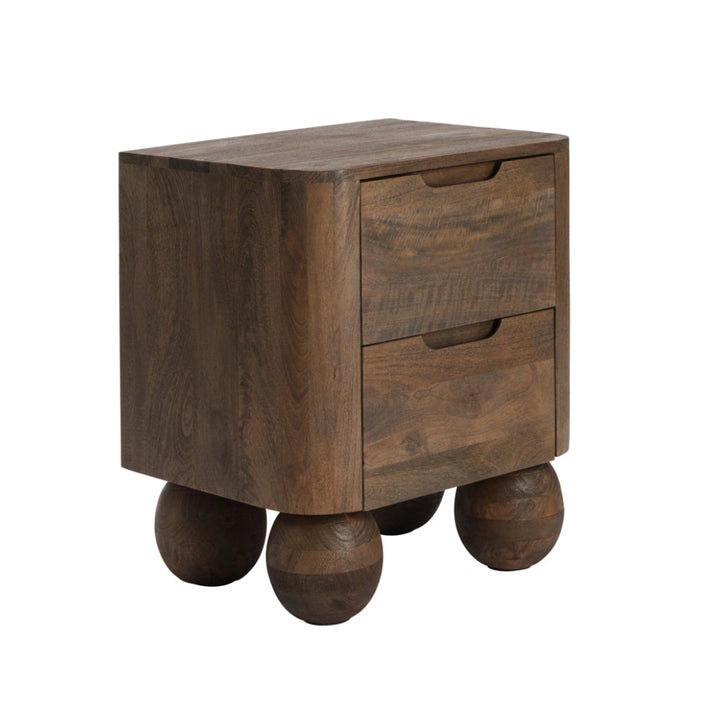 Shae Mango Bedside Cabinet - Light Brown