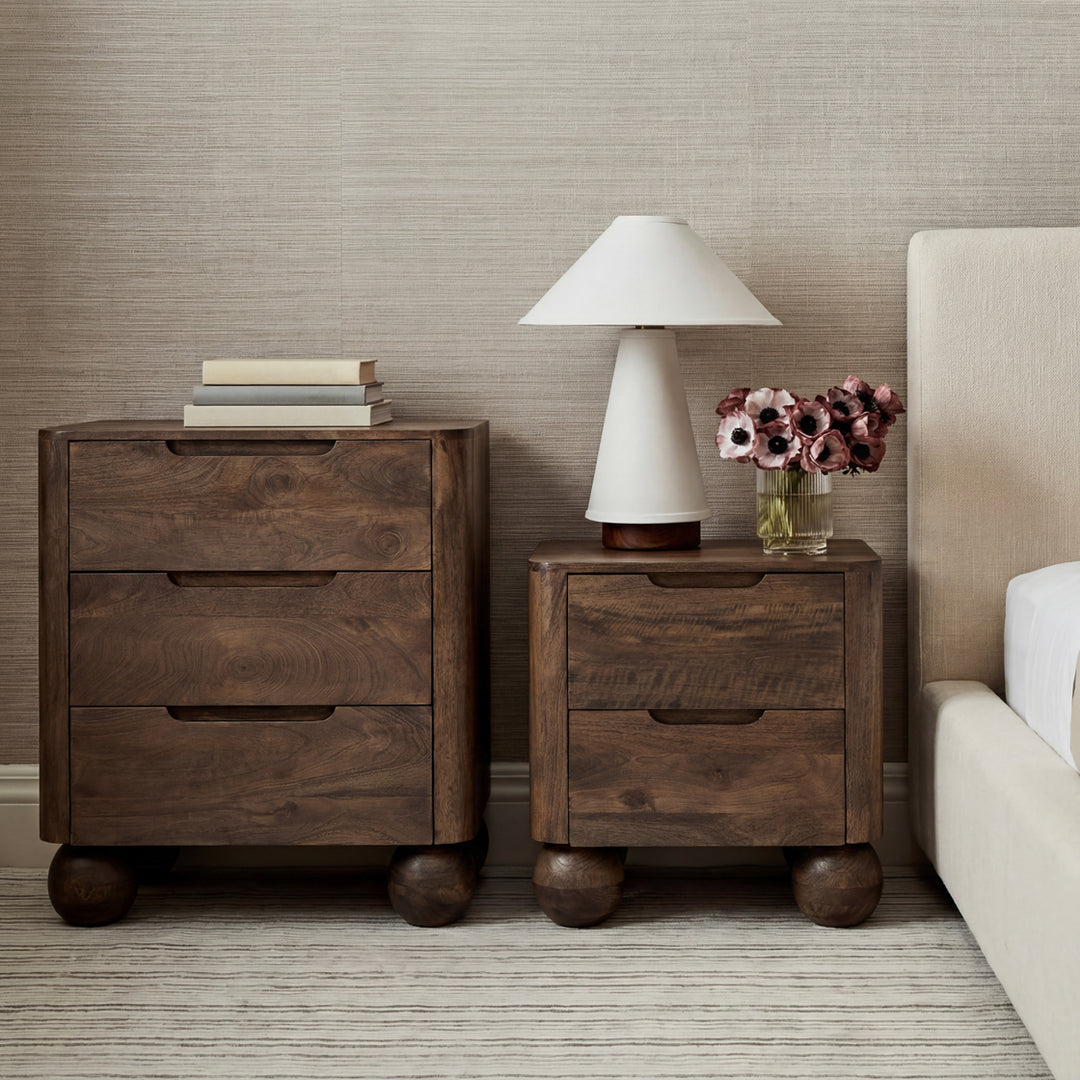 Shae Mango Bedside Cabinet - Light Brown