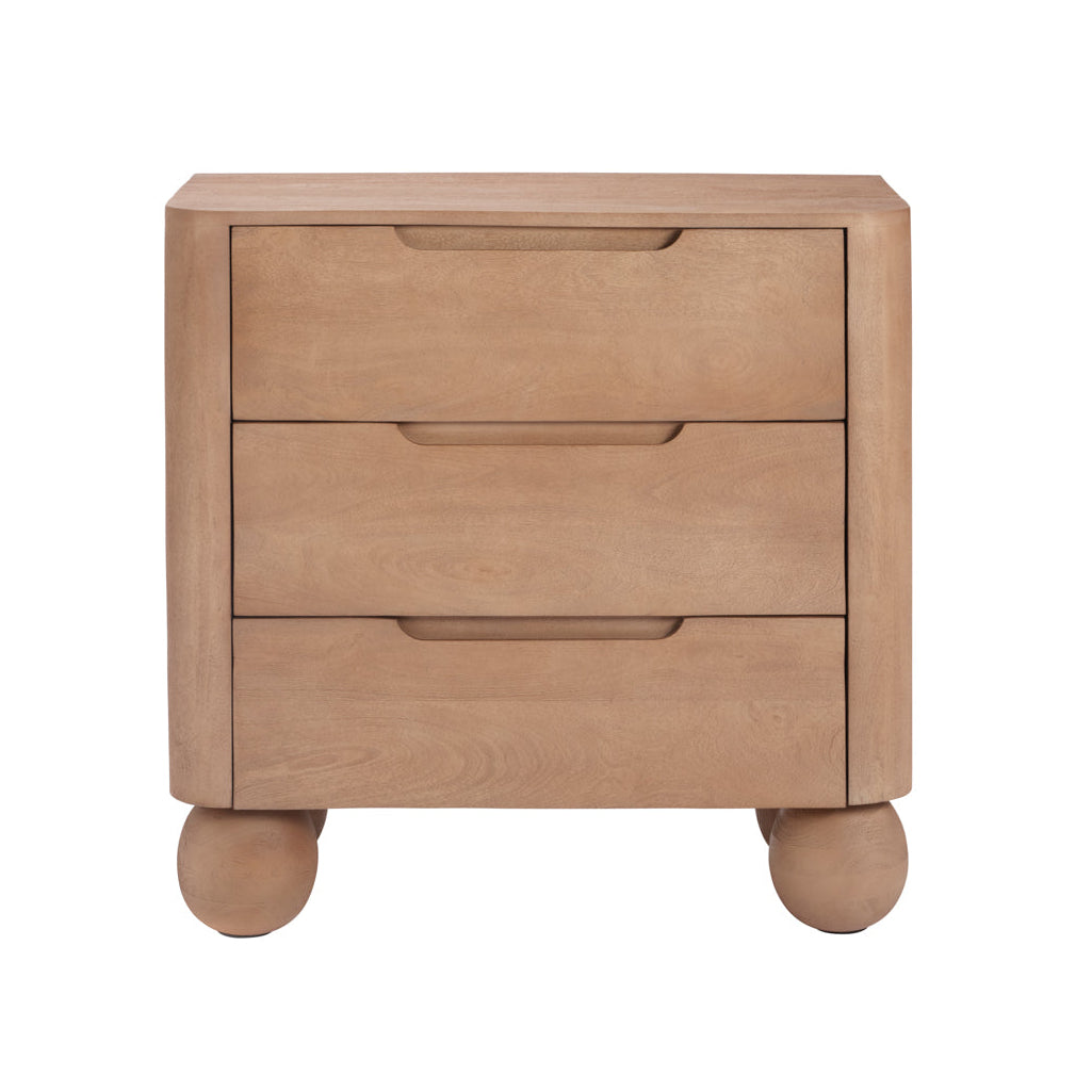 Shae Mango Wood 3 Drawer Chest - Almond