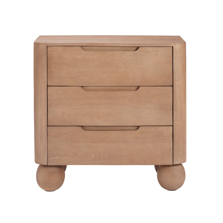 Shae Mango Wood 3 Drawer Chest - Almond