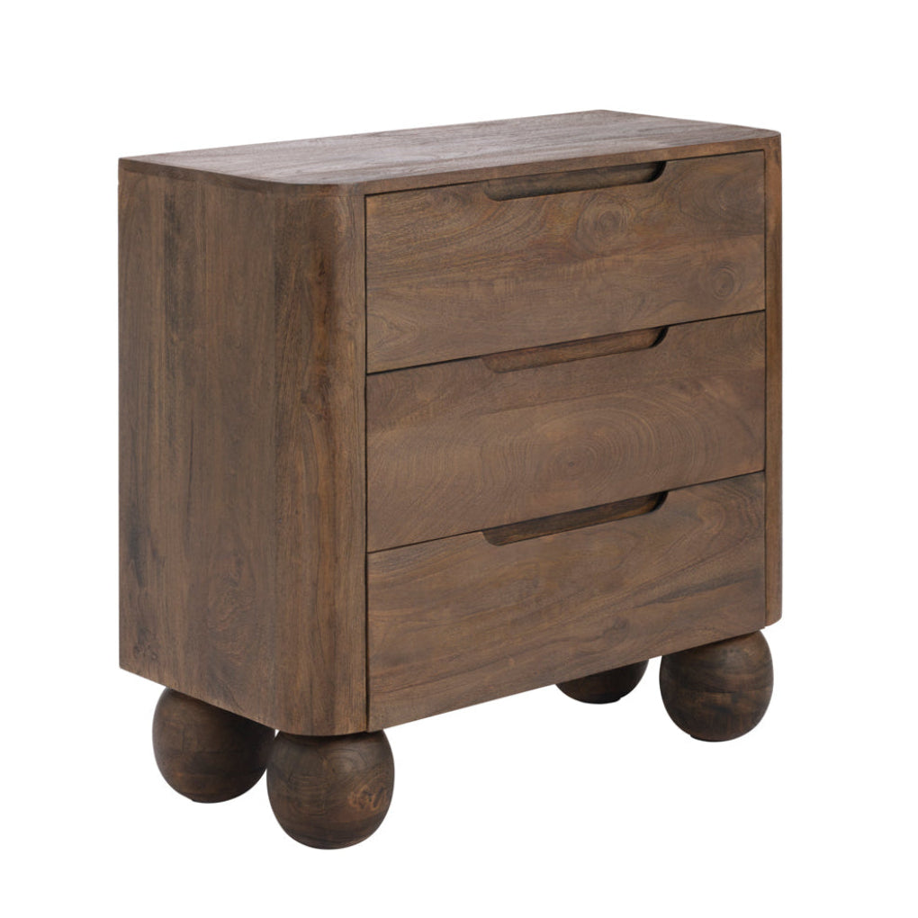 Shae Mango 3 Drawer Chest - Light Brown