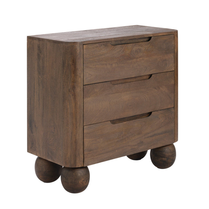 Shae Mango 3 Drawer Chest - Light Brown