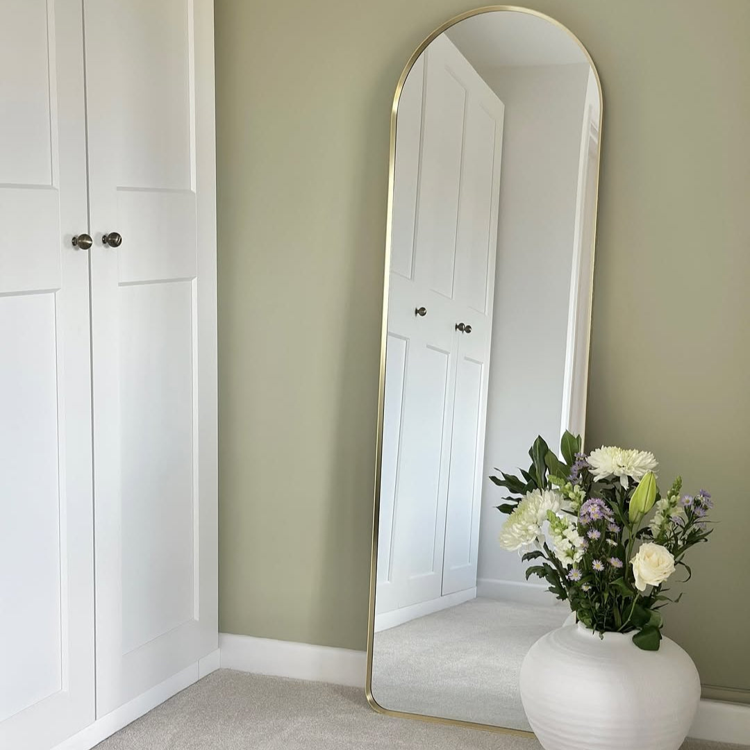 Cora Full Length Arched Mirror 150x60cm - Gold