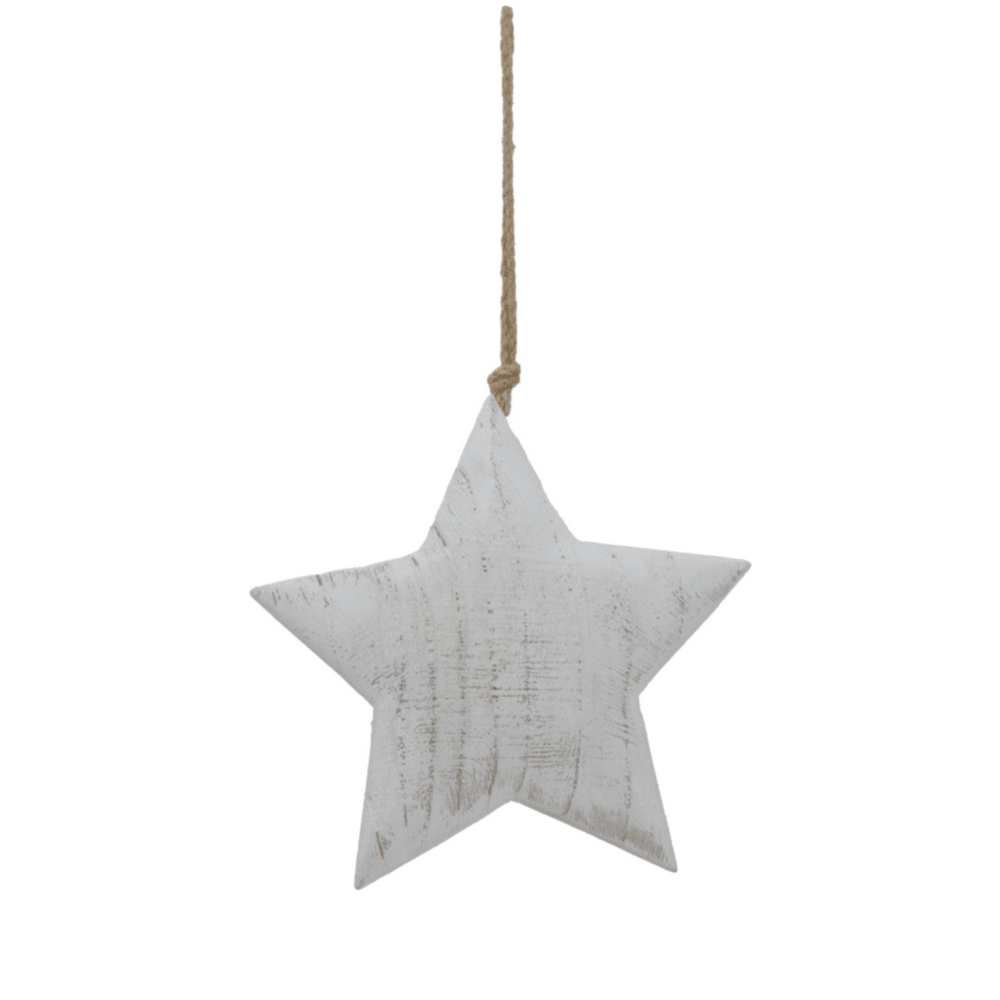 Whitewashed Wooden Rustic Hanging Star Hill 1